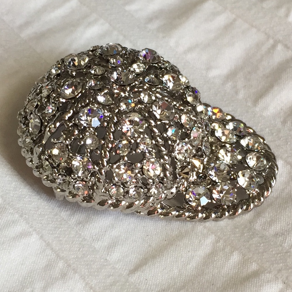 Rhinestone Baseball Hat or Cap Brooch